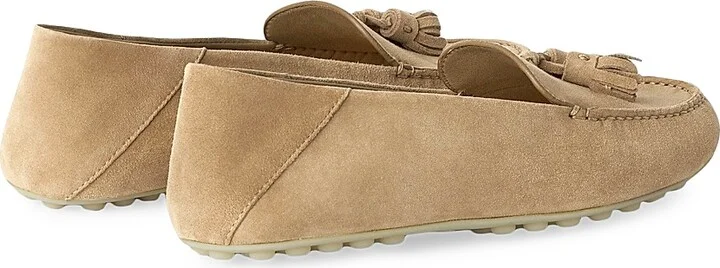 Women's Dot Sole Leather Moccasin Loafers - Cashew Butter - Size 5 - Image 3