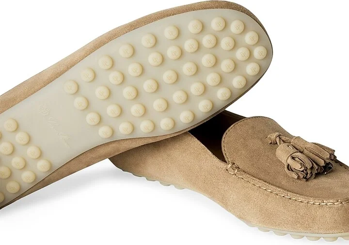 Women's Dot Sole Leather Moccasin Loafers - Cashew Butter - Size 5 - Image 5