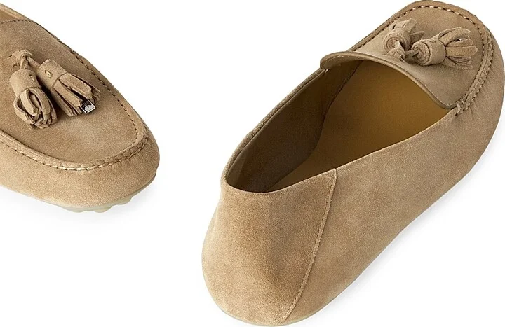 Women's Dot Sole Leather Moccasin Loafers - Cashew Butter - Size 5 - Image 6