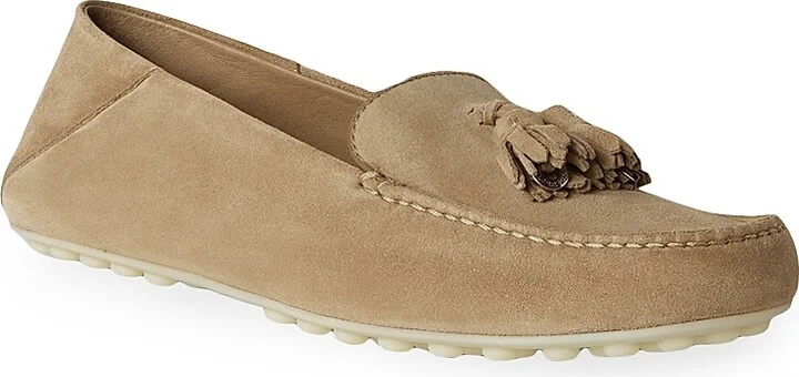 Women's Dot Sole Leather Moccasin Loafers - Cashew Butter - Size 5 - Image 8