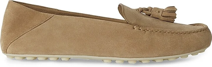 Women's Dot Sole Leather Moccasin Loafers - Cashew Butter - Size 5 - Image 11