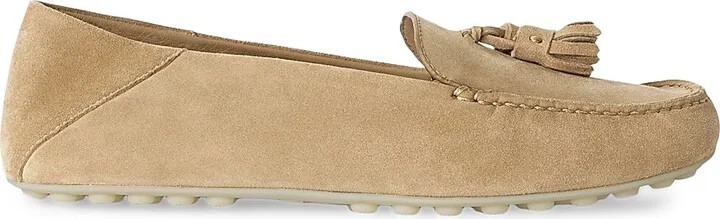 Women's Dot Sole Leather Moccasin Loafers - Cashew Butter - Size 5