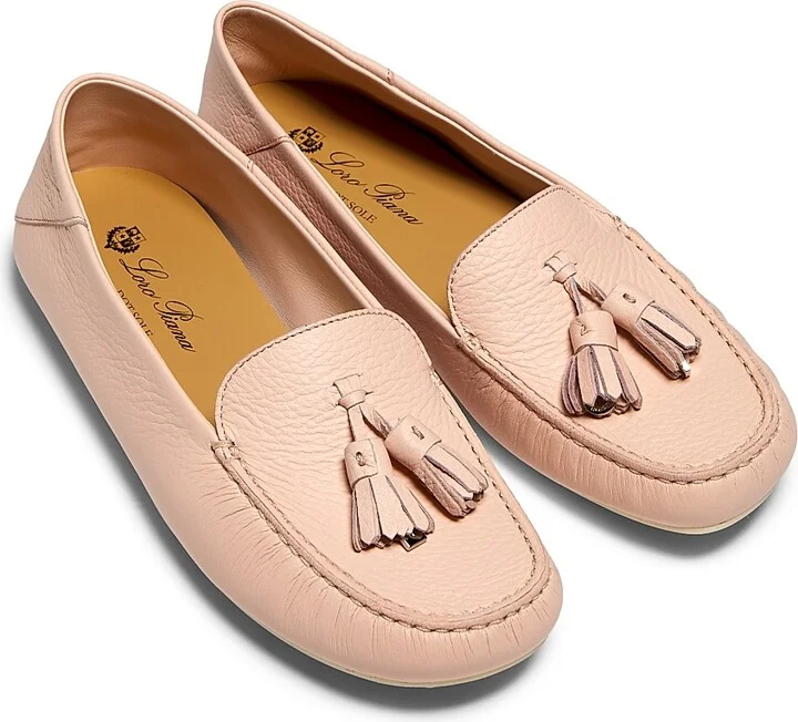Women's Dot Sole Leather Moccasin Loafers - White - Size 6 - Image 6