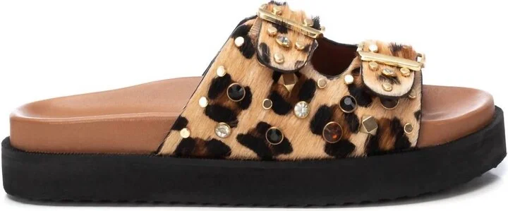 Women's Double Bucket Sandals In Leopard