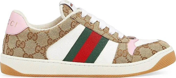 Women's Double G Vintage-Style Sneakers - Beige - Size 6