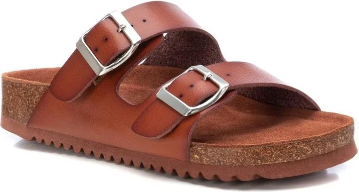 Women's Double Strap Buckle Sandals By Xti