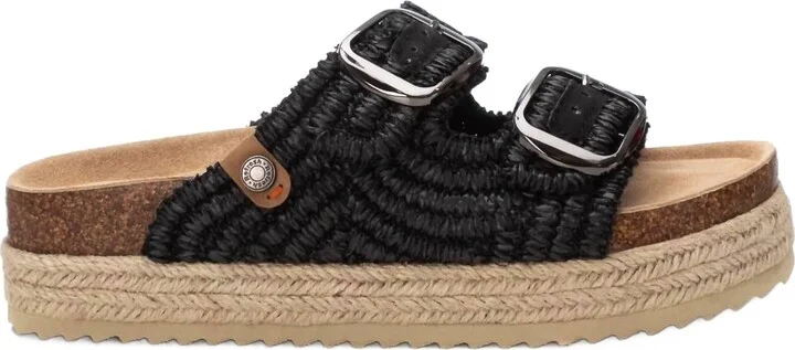 Women's Double Strap Sandals In Black