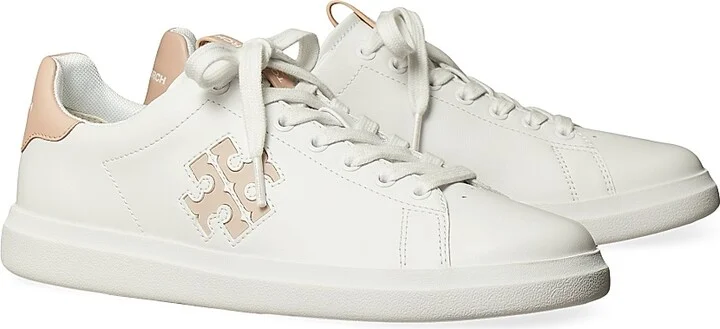 Women's Double T Howell Court Low-Top Sneakers - White Shell Pink - Size 10.5 - Image 2