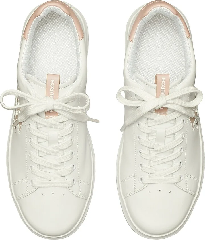 Women's Double T Howell Court Low-Top Sneakers - White Shell Pink - Size 10.5 - Image 3