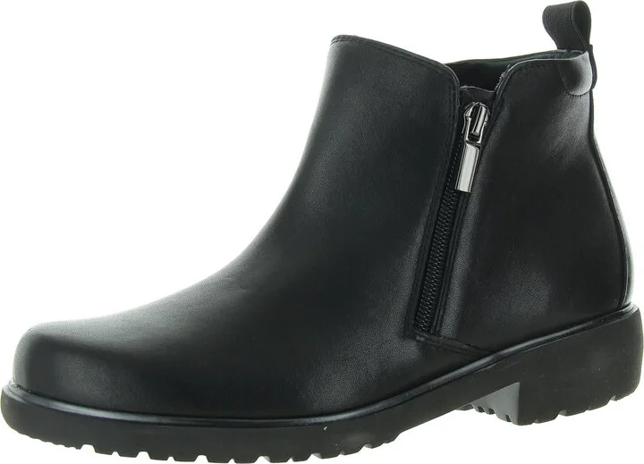 Womens Double Zipper Ankle Boots