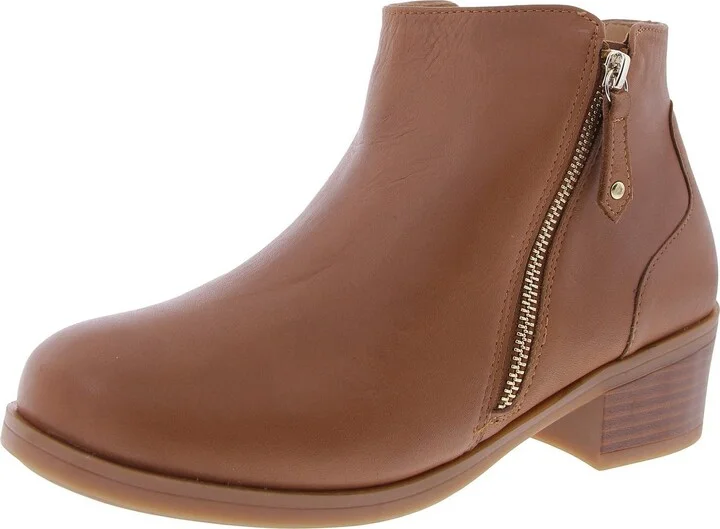 Womens Double Zipper Ankle Boots