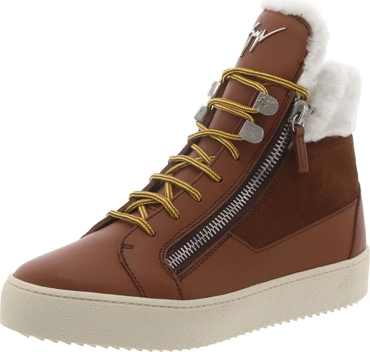 Womens Double Zipper Fur Lined Ankle Boots