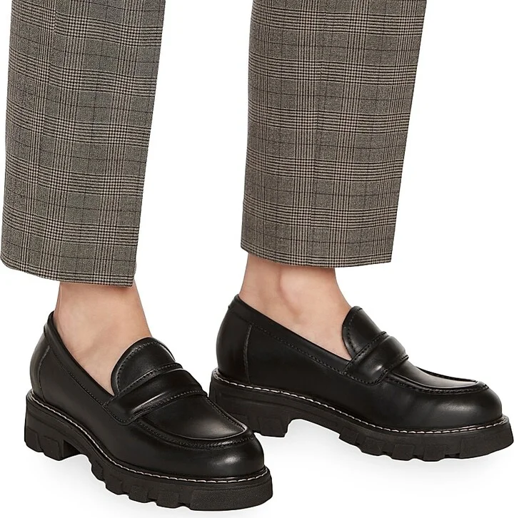 Women's Douglas Leather Loafers - Black - Size 8 - Image 2