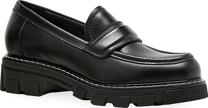 Women's Douglas Leather Loafers - Black - Size 8 - Image 3
