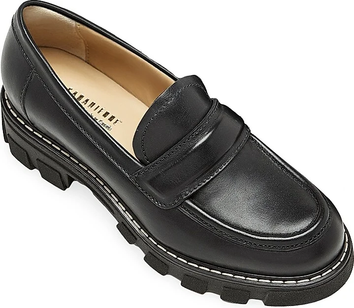 Women's Douglas Leather Loafers - Black - Size 8 - Image 5
