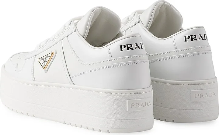 Women's Downtown Bold Leather Sneakers - White - Size 9 - Image 3