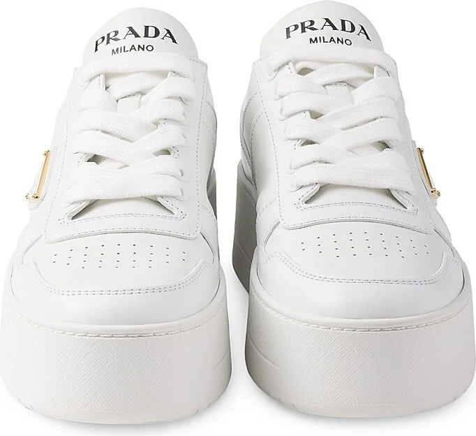 Women's Downtown Bold Leather Sneakers - White - Size 9 - Image 5