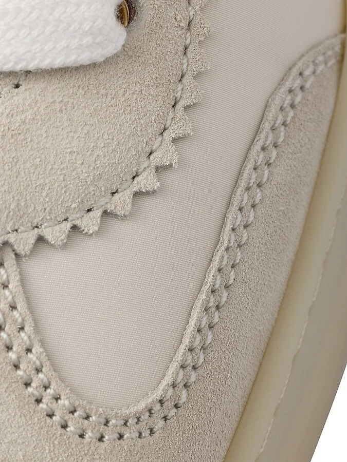 Women's Downtown Bold Nylon and Suede Sneakers - Beige Khaki - Size 9 - Image 4