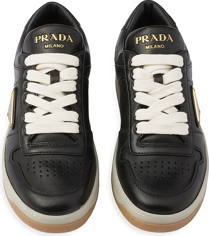 Women's Downtown Nappa Leather Sneakers - Black - Size 6 - Image 2