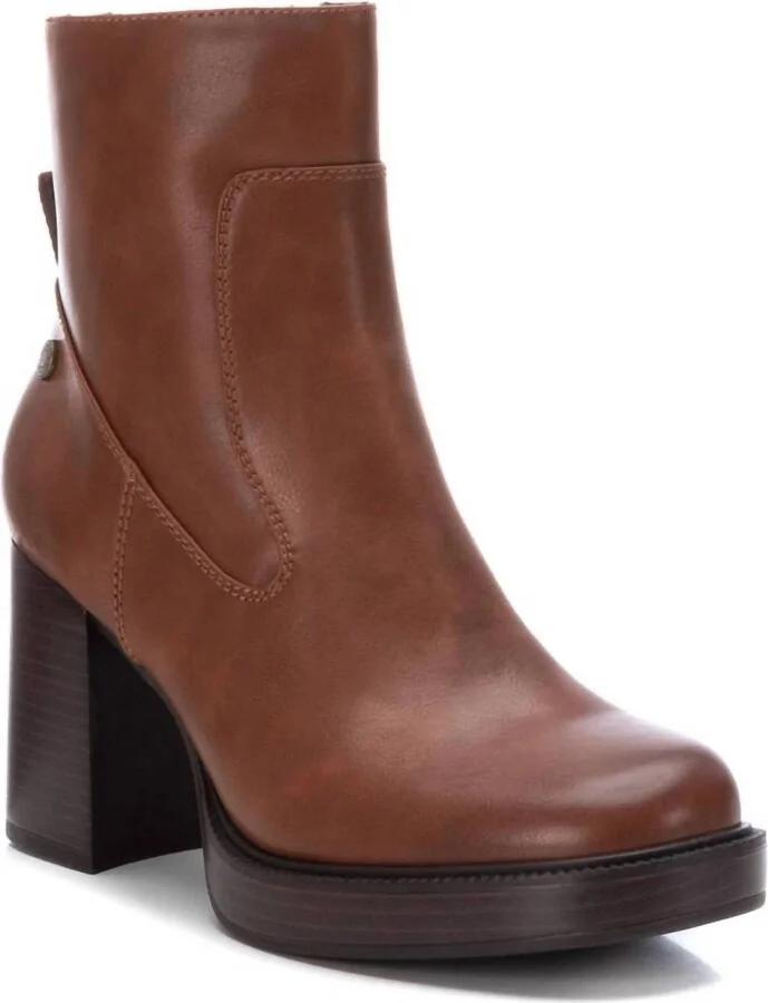 Women's Dress Booties In Camel