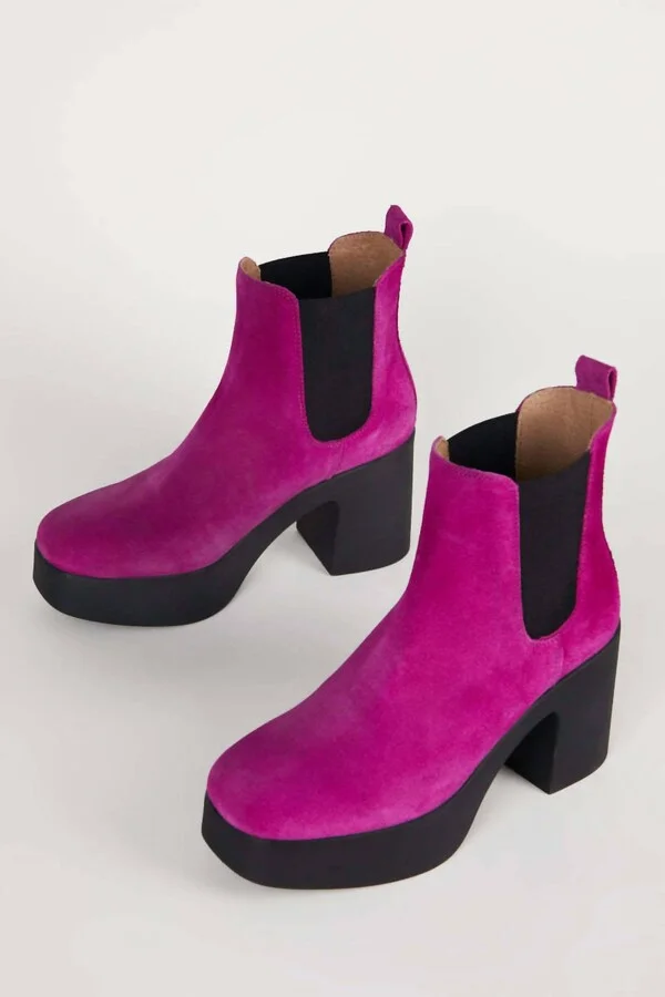 Women's Drue Suede Boots In Magenta