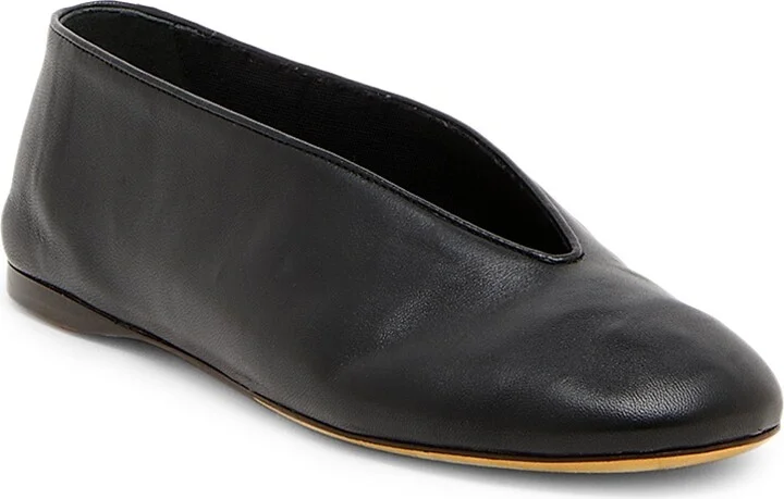 Women's Duck Leather Flats - Black - Size 6.5 - Image 2