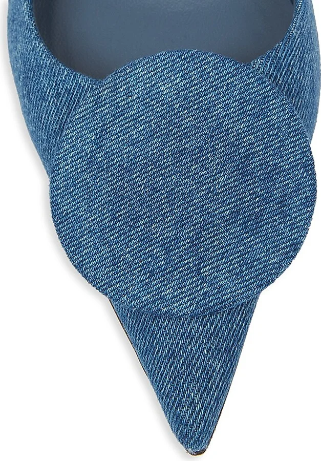 Women's Duelo 40MM Denim Slingback Pumps - Blue - Size 5 - Image 4