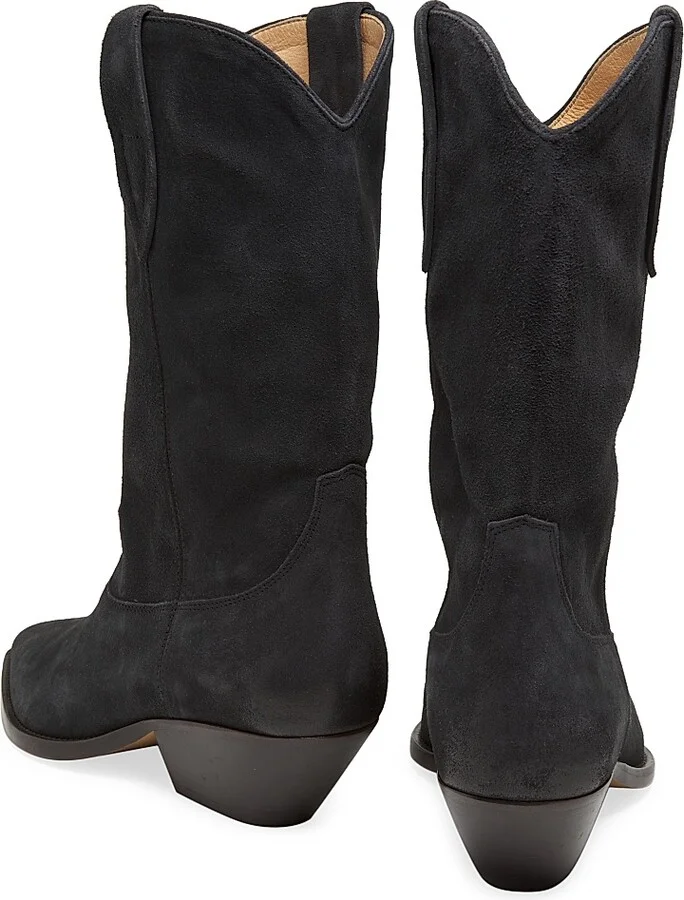 Women's Duerto 35MM Suede Cowboy Boots - Black - Size 5 - Image 3