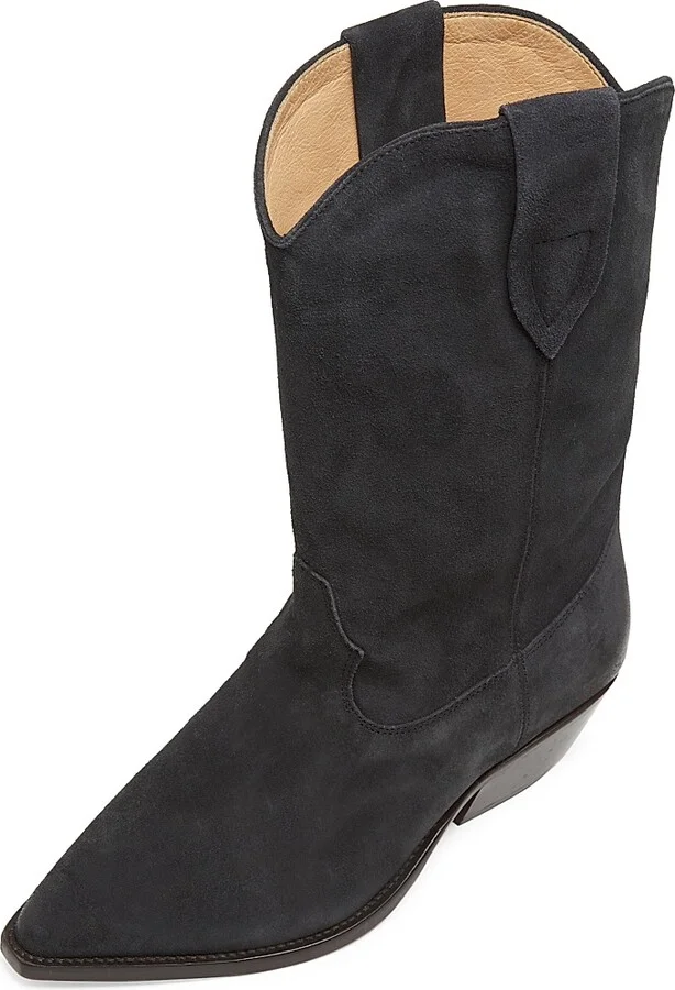 Women's Duerto 35MM Suede Cowboy Boots - Black - Size 5 - Image 4