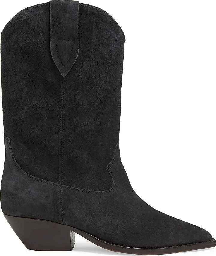 Women's Duerto 35MM Suede Cowboy Boots - Black - Size 5