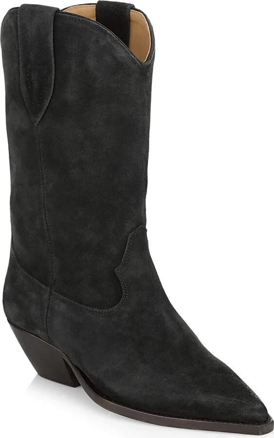 Women's Duerto 40MM Suede Western Boots - Faded Black - Size 5 - Image 2