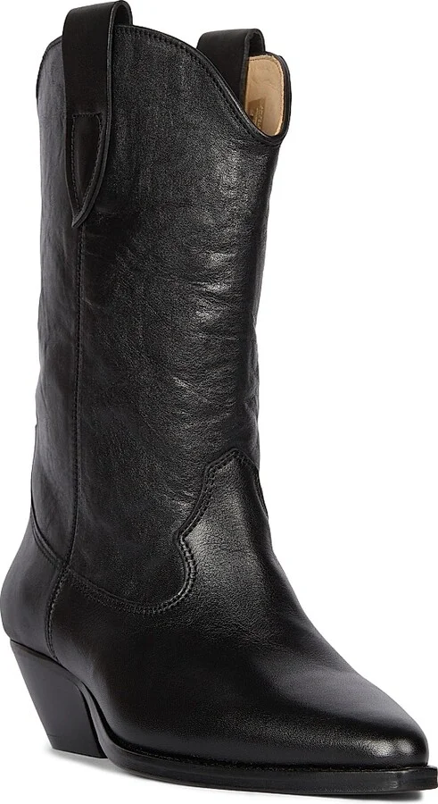 Women's Duerto Leather Cowboy Boots - Black - Size 5 - Image 2