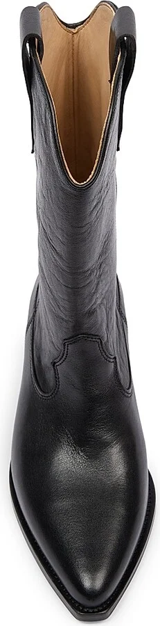 Women's Duerto Leather Cowboy Boots - Black - Size 5 - Image 4