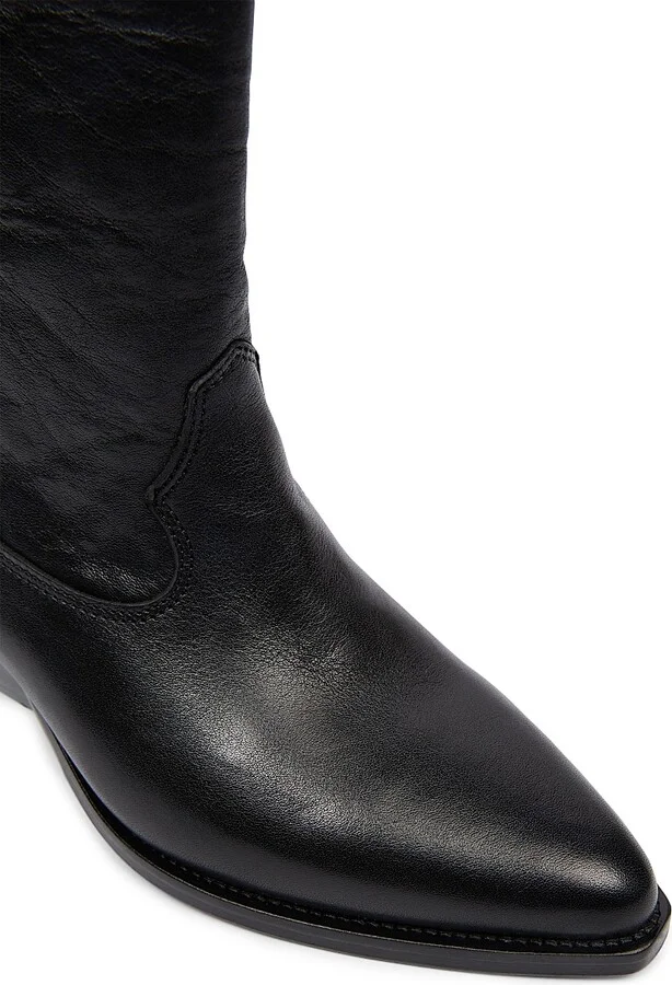 Women's Duerto Leather Cowboy Boots - Black - Size 5 - Image 5