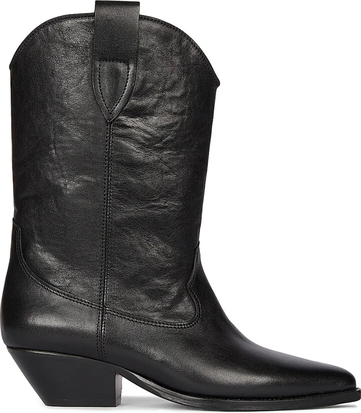 Women's Duerto Leather Cowboy Boots - Black - Size 5