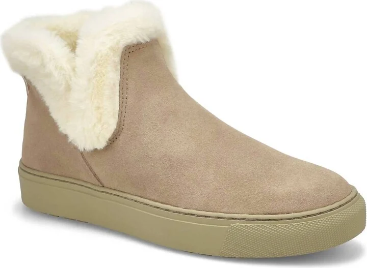Women's Duffy Suede Waterproof Winter Boots In Mushroom