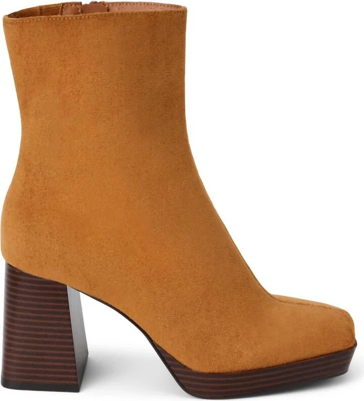 Women's Duke Platform Boot In Tan