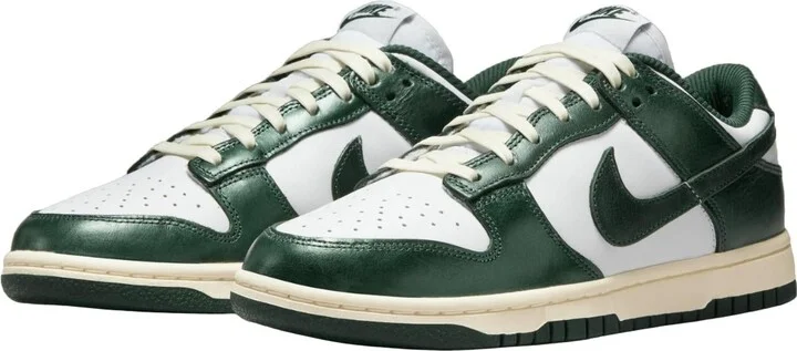Women's Dunk Low Sneaker In White/pro Green/coconut Milk