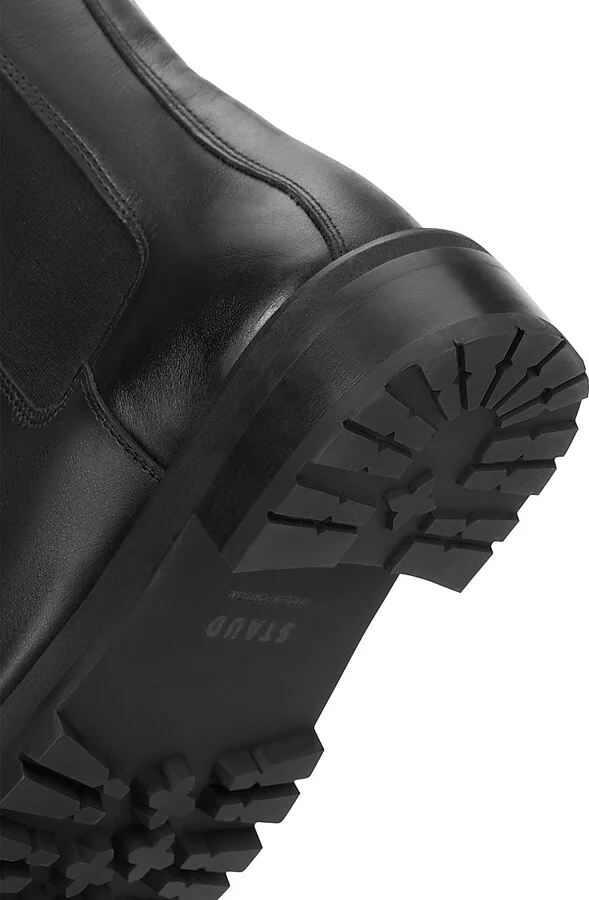 Women's Dutch 40MM Leather Boots - Black - Size 5 - Image 5
