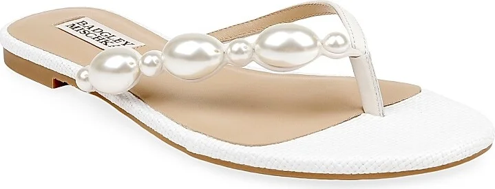 Women's Dyana Leather Slide Sandals - White - Size 8 - Image 2