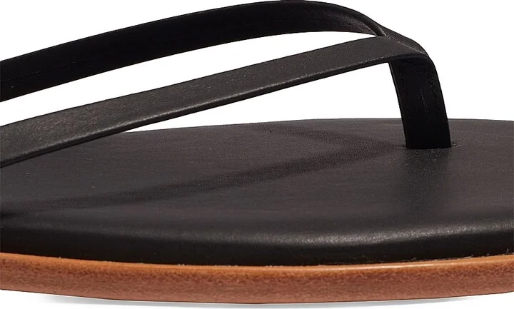 Women's Dylan Leather Flip-Flops - Sable - Size 5 - Image 4