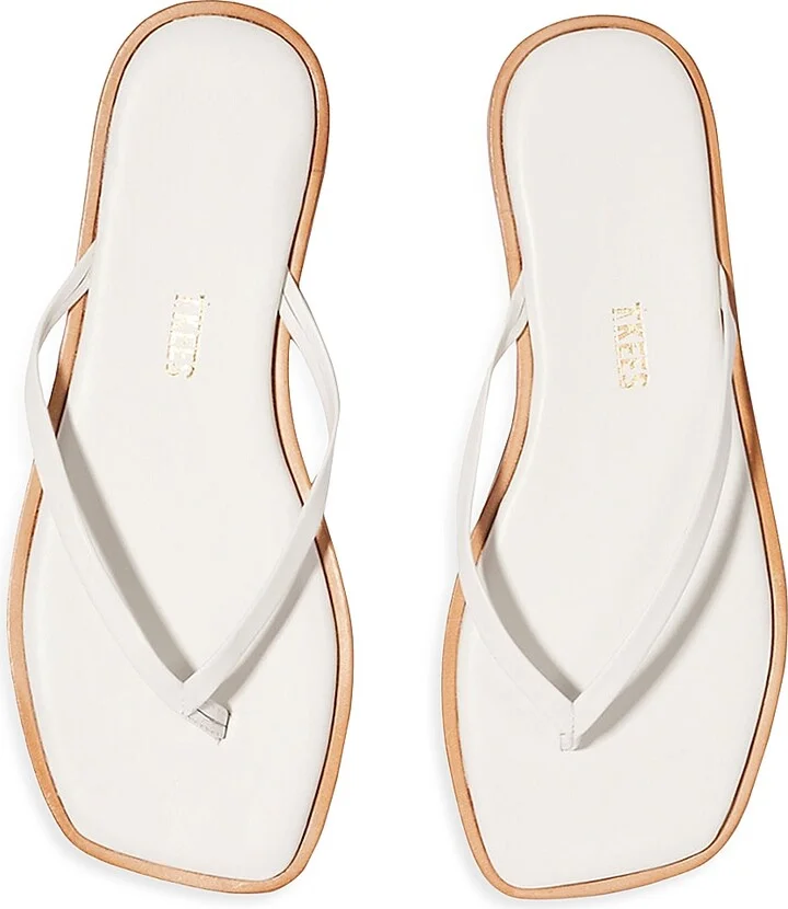 Women's Dylan Leather Flip-Flops - Sable - Size 5 - Image 5