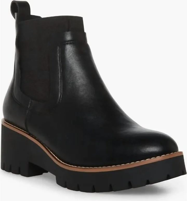 Women's Dyme Waterproof Boots In Black Leather