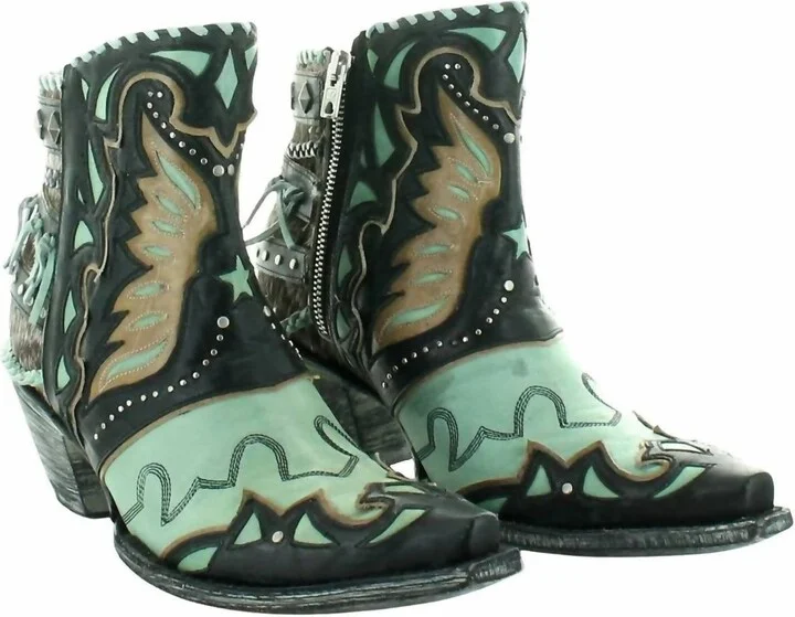 Women's Eagle Flight Boots In Black/aqua