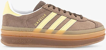 Womens Earth Strata Powder Yell Gazelle Bold Suede Low-Top Trainers Eur 39.5 / 6.5 Uk Women