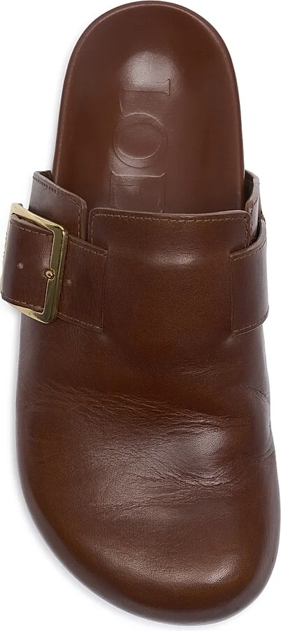 Women's Ease Buckle Leather Mules - Rust - Size 5 - Image 4