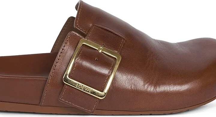 Women's Ease Buckle Leather Mules - Rust - Size 5 - Image 5