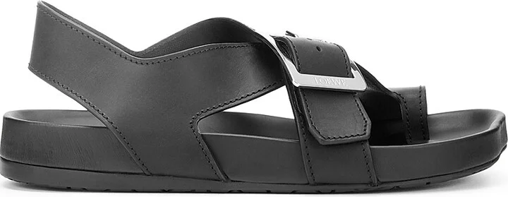 Women's Ease Leather Sandals - Black - Size 5