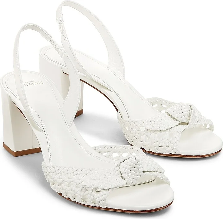 Women's Easy Clarita 75MM Leather Slingback Sandals - White - Size 5.5 - Image 2