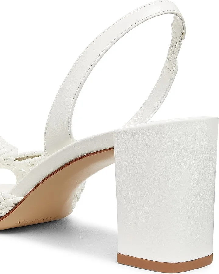 Women's Easy Clarita 75MM Leather Slingback Sandals - White - Size 5.5 - Image 5